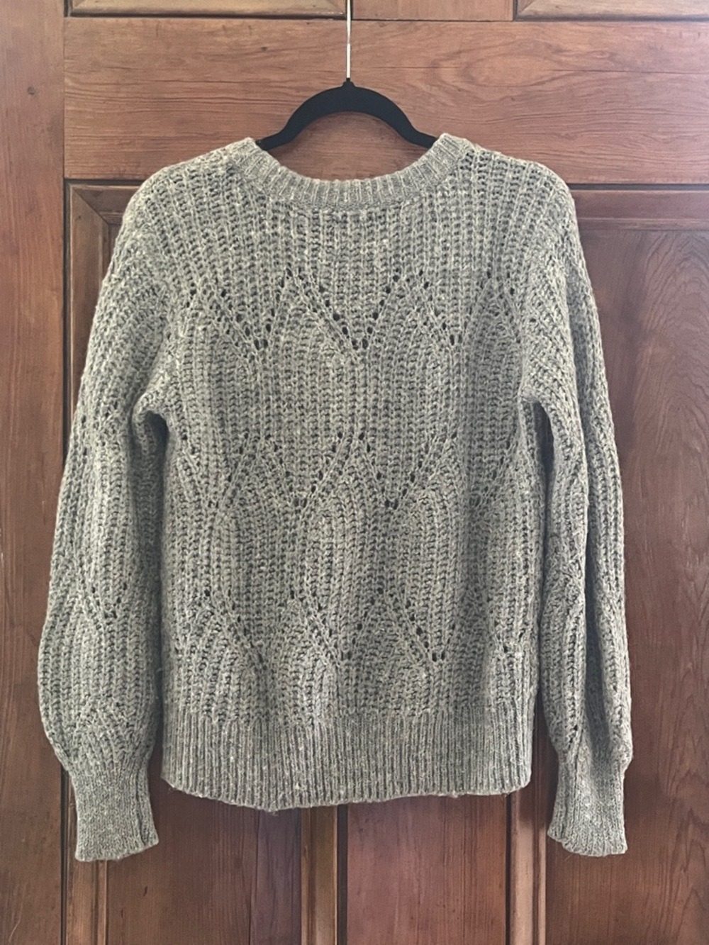 Abercrombie & Fitch Gray Knit Crewneck Sweater Medium - Picture 4 of 8